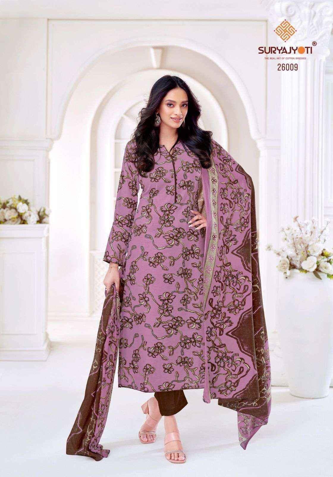 Suryajyoti Nargis Vol-26 Cotton Dress Material (10 pcs Catalogue)