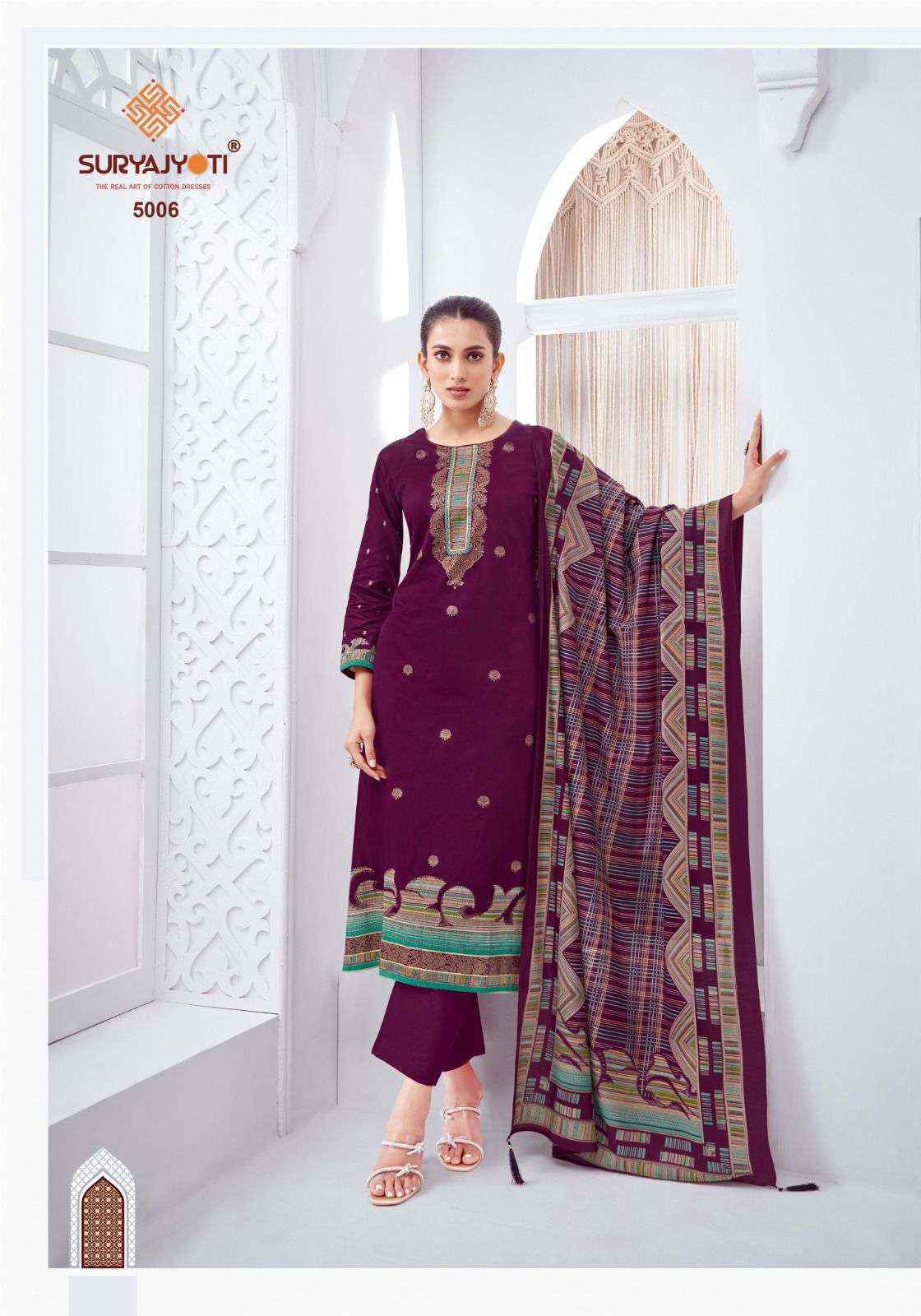 Suryajyoti Pallavi Vol-5 Jam Satin Dress Material (6 pcs Catalogue)