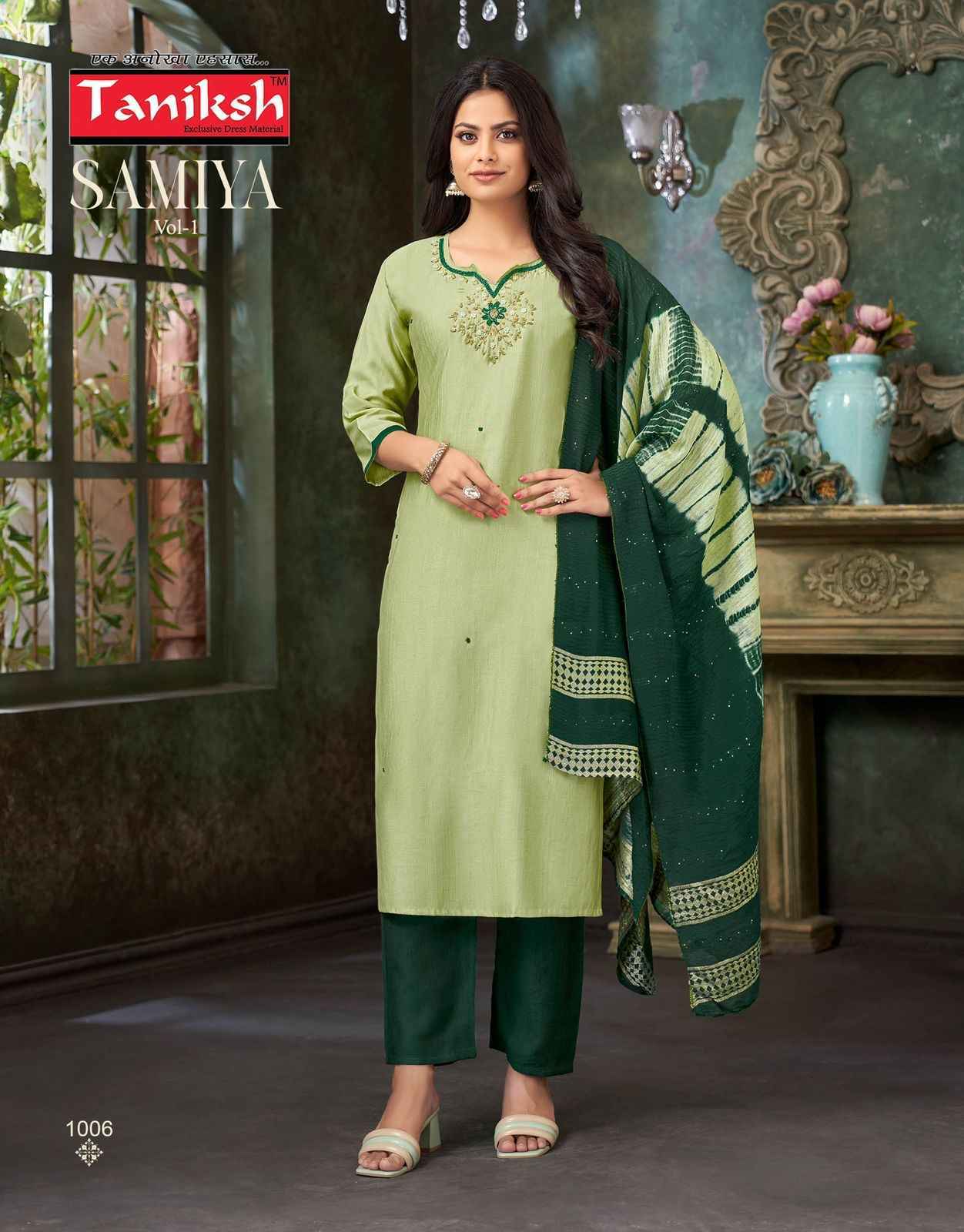 Taniksh Samiya Vol-1 Vertican Readymade Suit (8 pcs Catalogue)