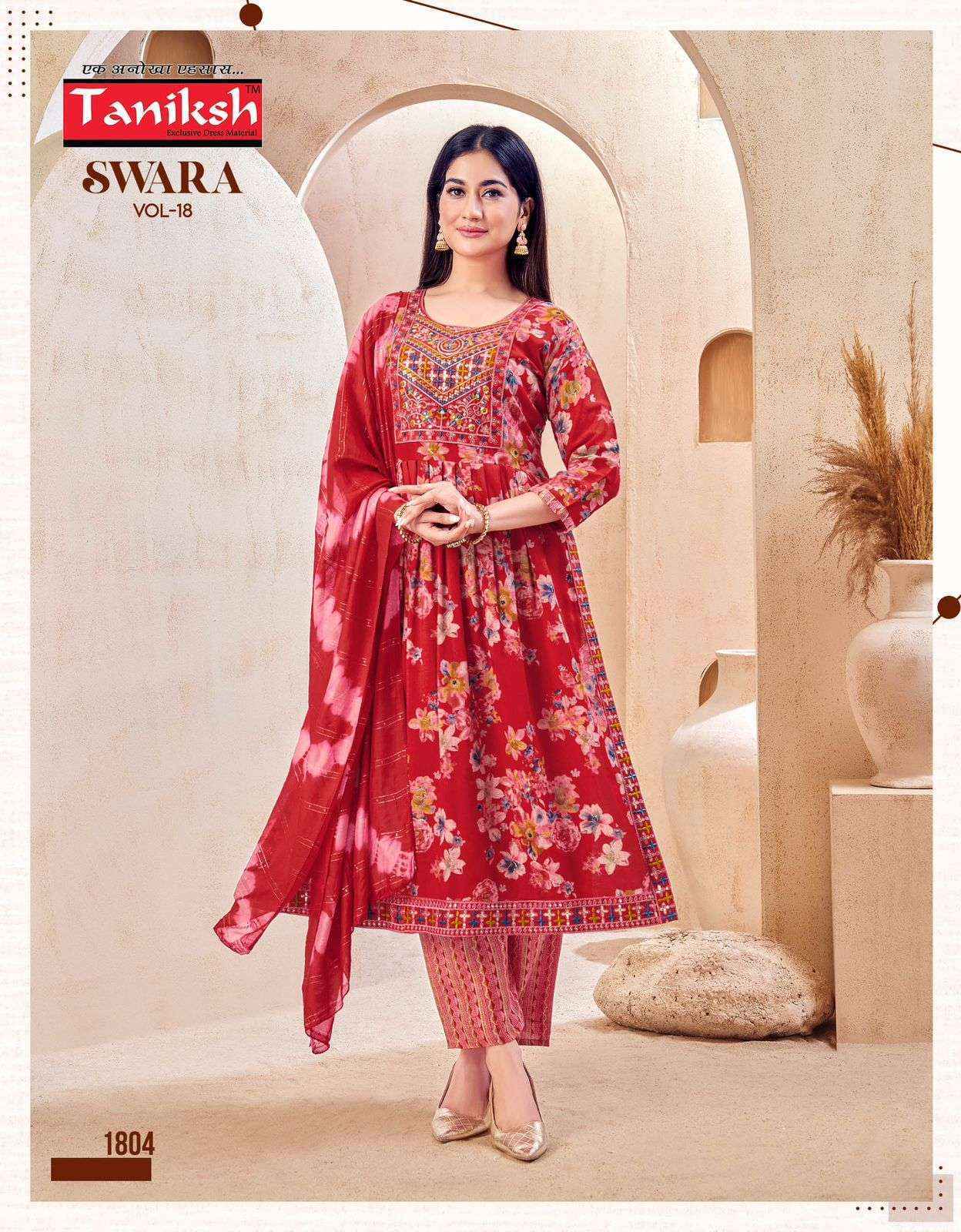 Taniksh Swara Vol-18 Rayon Readymade Suit (8 pcs Catalogue)