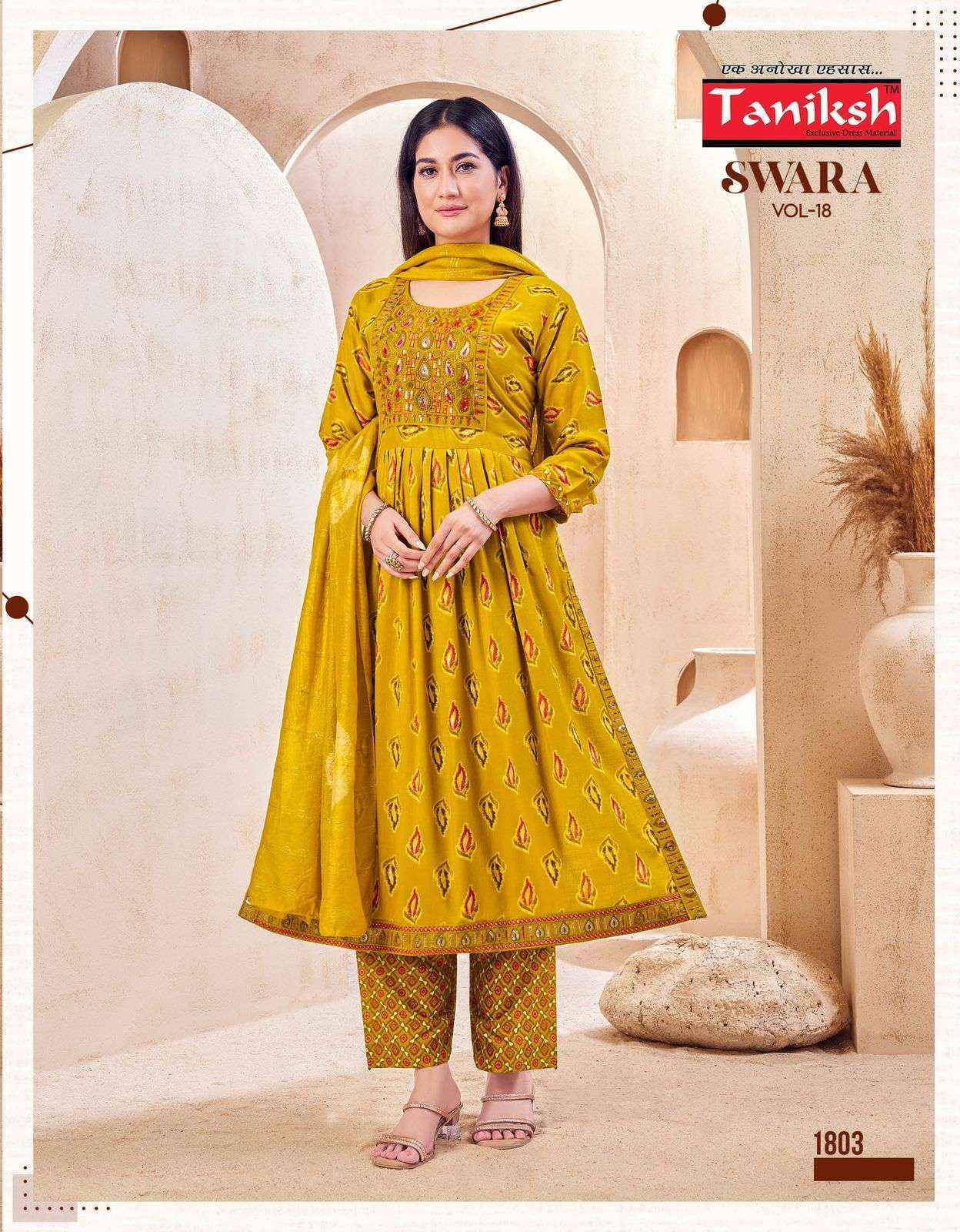 Taniksh Swara Vol-18 Rayon Readymade Suit (8 pcs Catalogue)