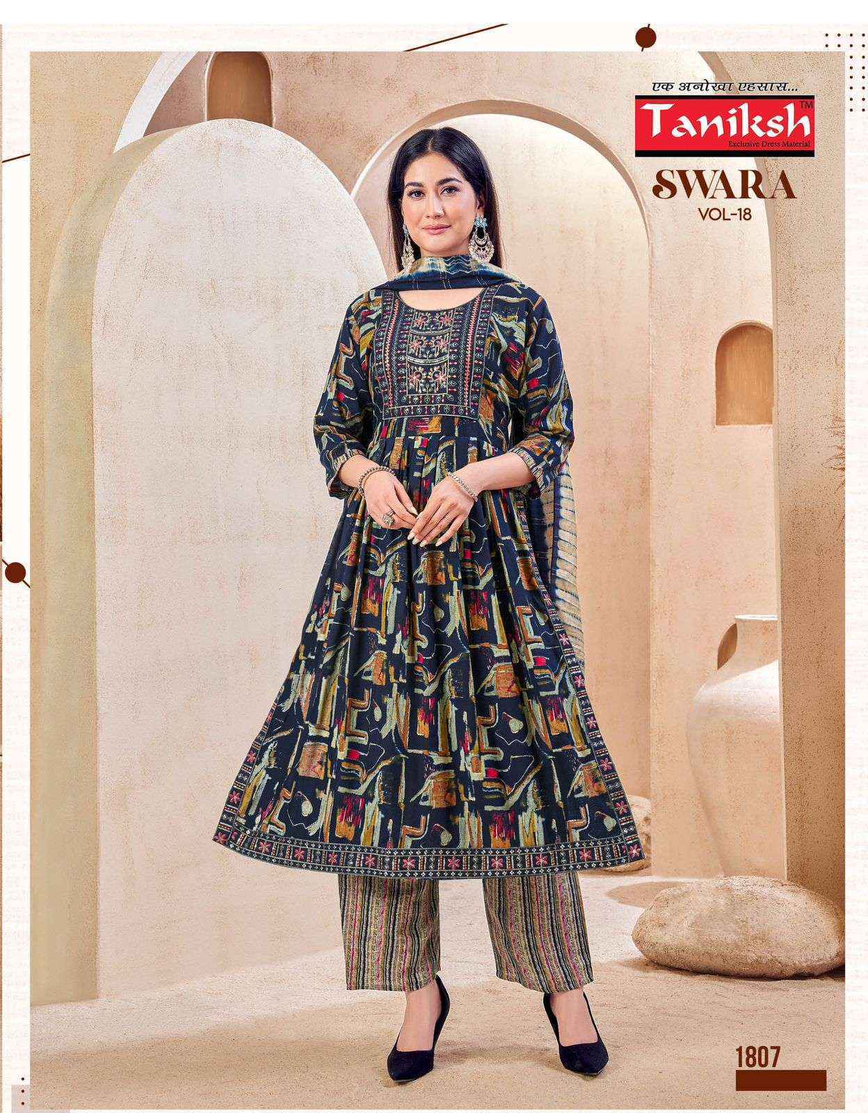Taniksh Swara Vol-18 Rayon Readymade Suit (8 pcs Catalogue)