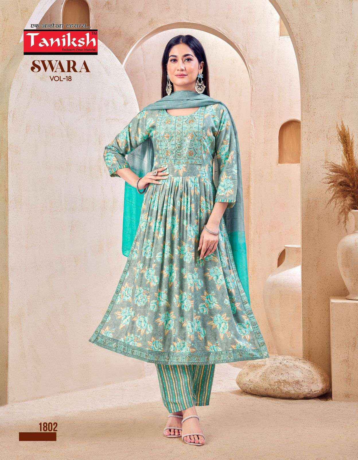 Taniksh Swara Vol-18 Rayon Readymade Suit (8 pcs Catalogue)
