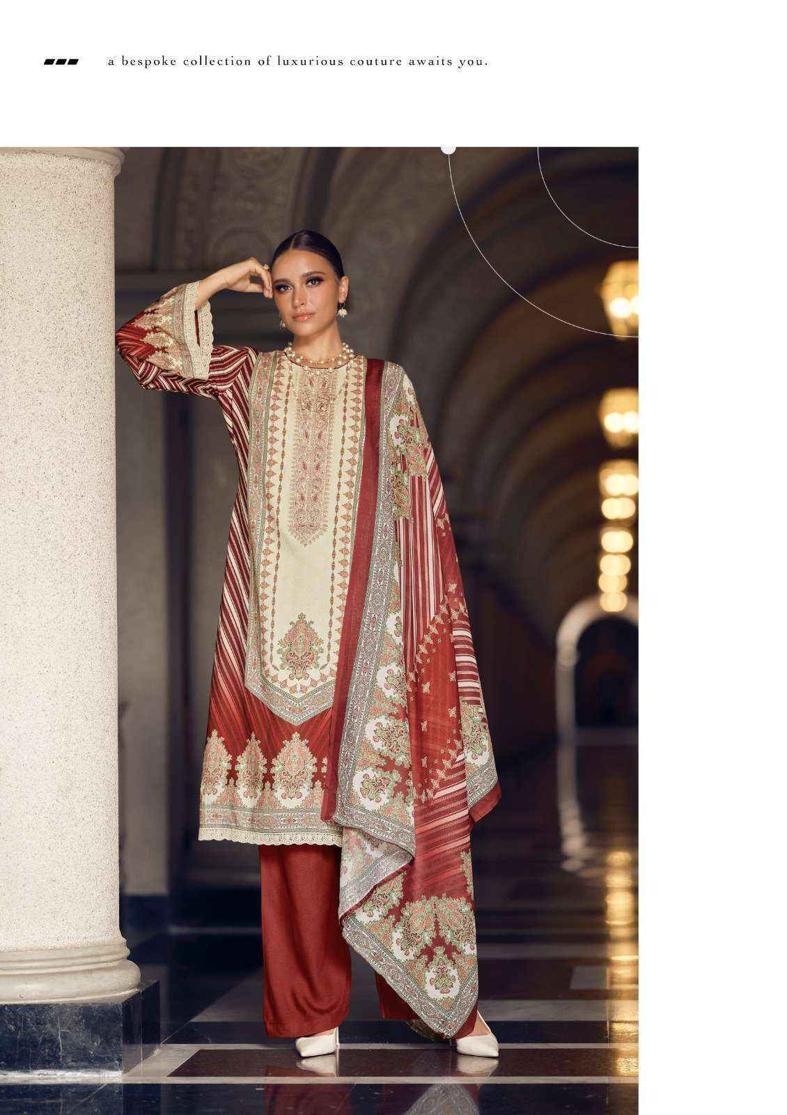 The Hermitage Shop Marrakesh Jam Satin Dress Material (6 pcs Catalogue)