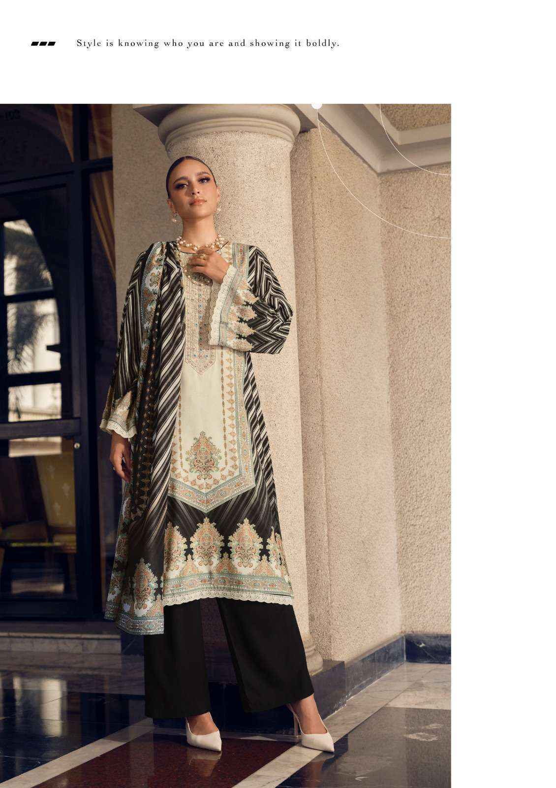 The Hermitage Shop Marrakesh Jam Satin Dress Material (6 pcs Catalogue)