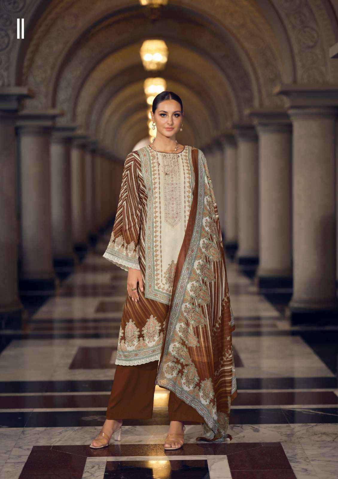 The Hermitage Shop Marrakesh Jam Satin Dress Material (6 pcs Catalogue)