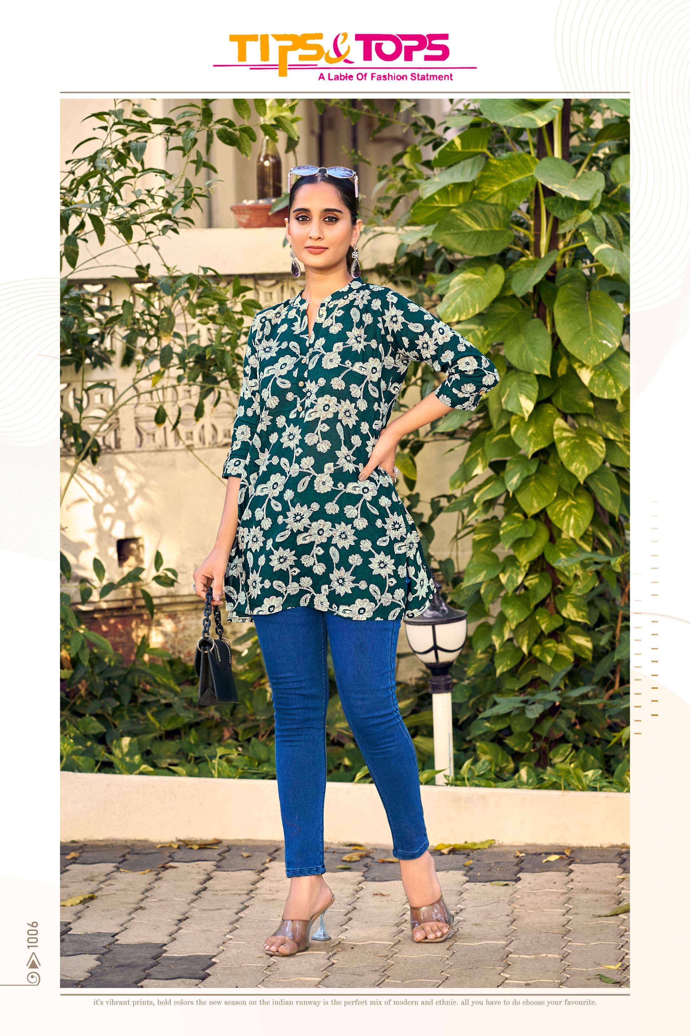 Tips & Tops Cotton Shorties Vol-8 Cotton Kurti (8 pcs Catalogue)