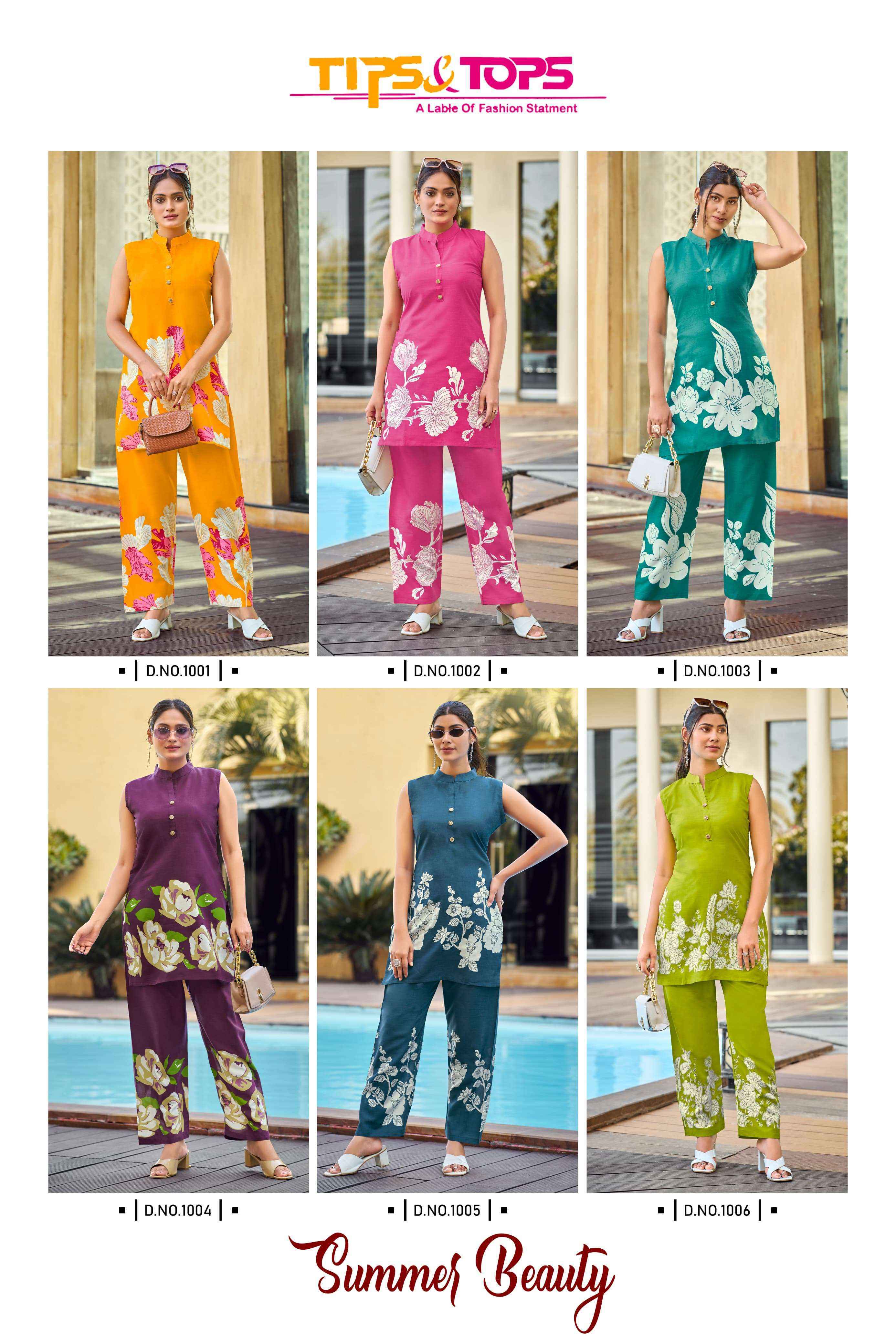 Tips & Tops Summer Beauty Rayon Kurti With Bottom (6 pcs Catalogue)