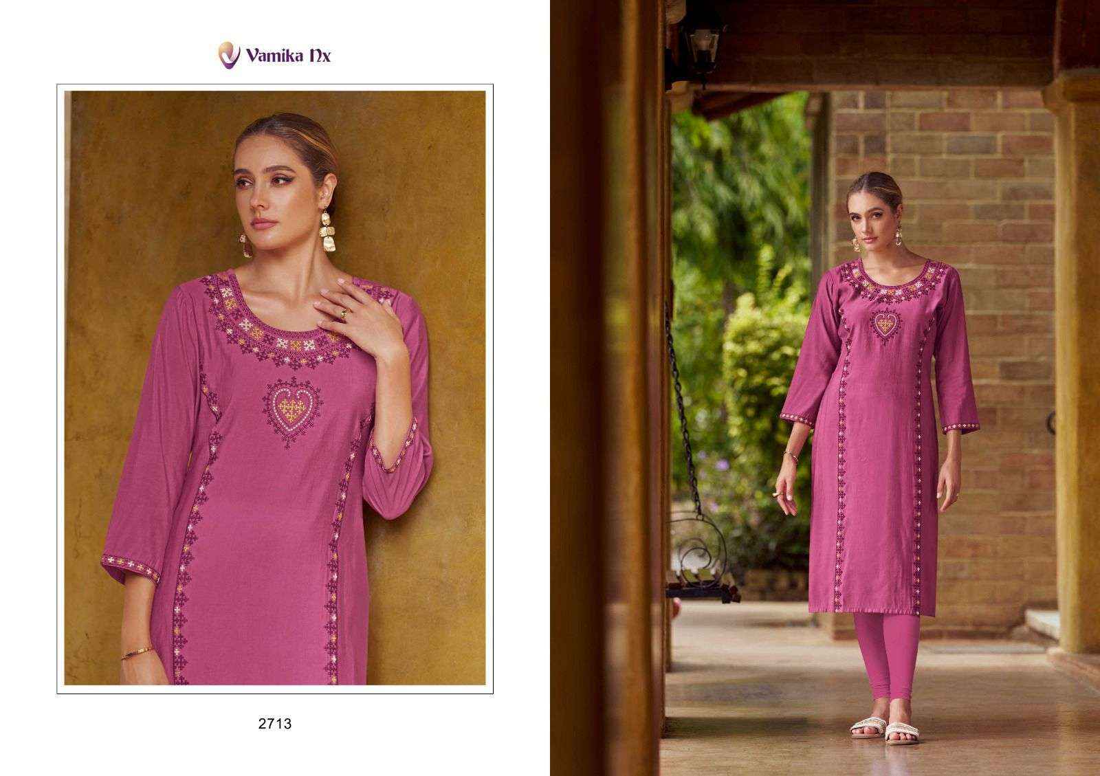 Vamika NX Melody Chanderi Kurti With Pant 6 pcs Catalogue