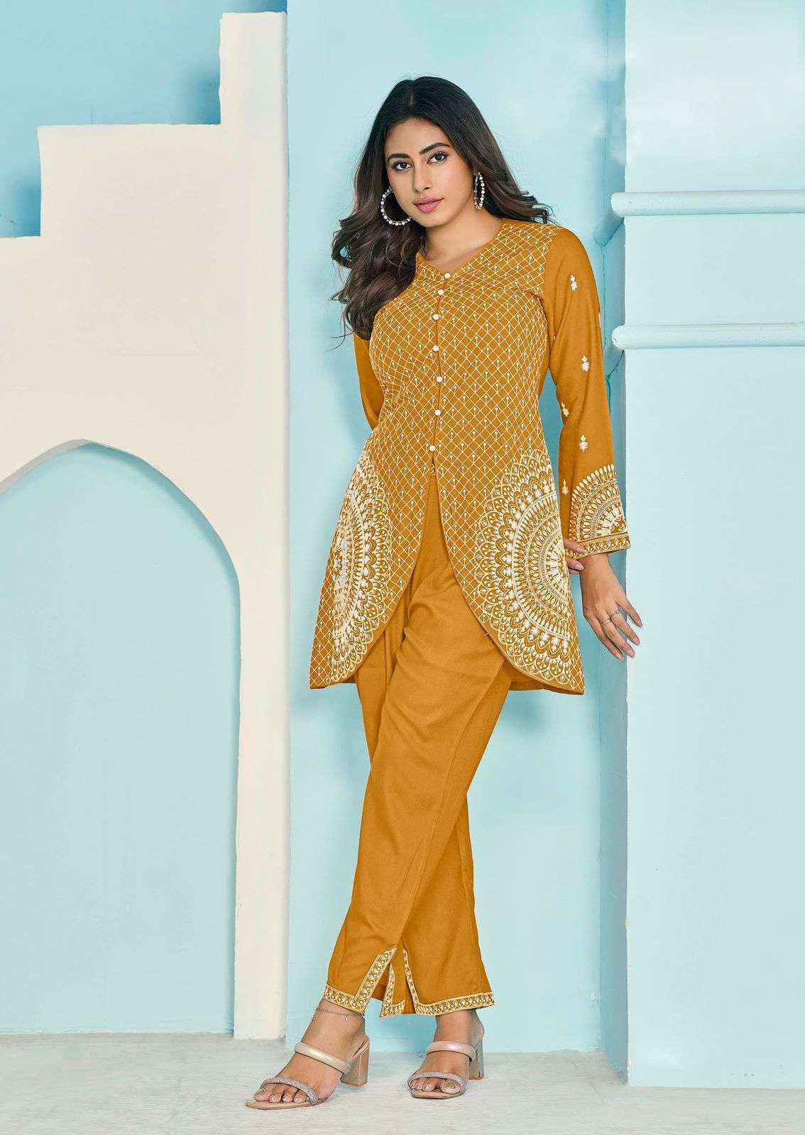 Vamika Veera Vol-3 Rayon Top With Bottom (5 pcs Catalogue)