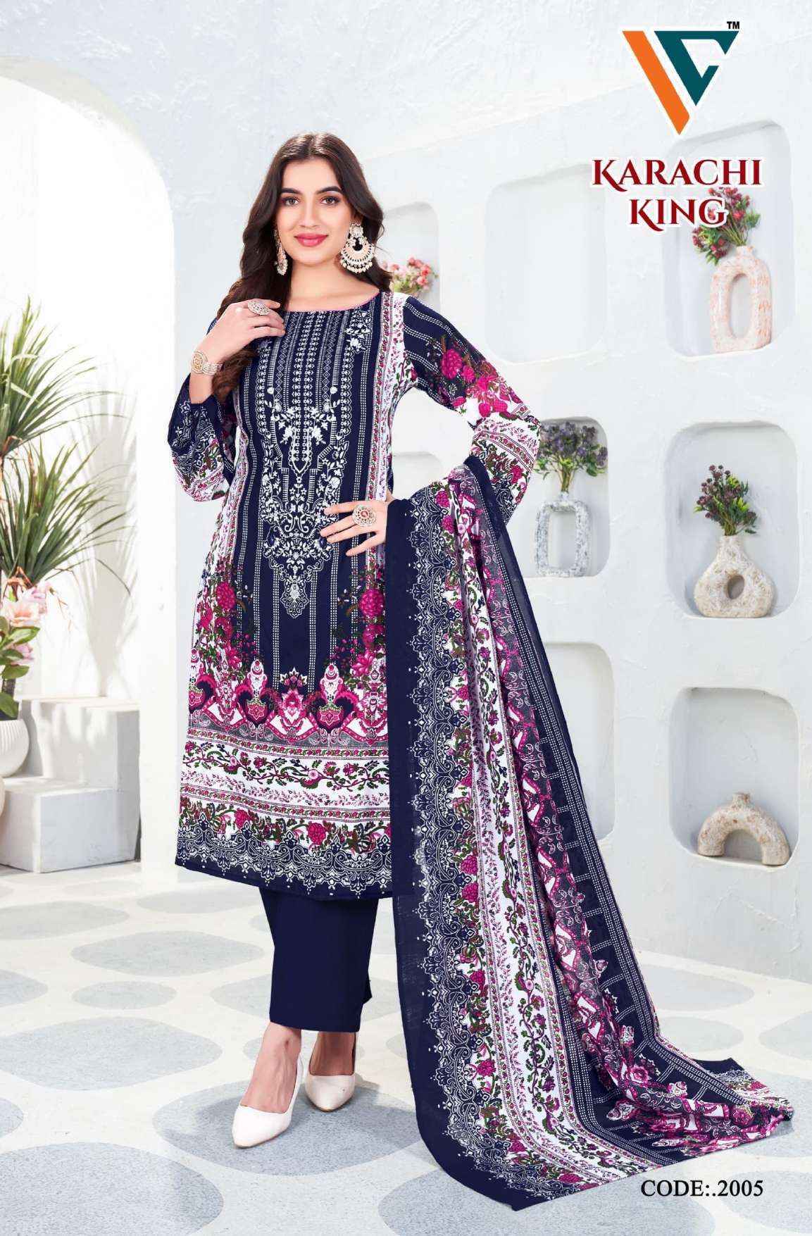 Vandana Creation Karachi King Vol 20 Cotton Dress Material 8 pcs Catalogue