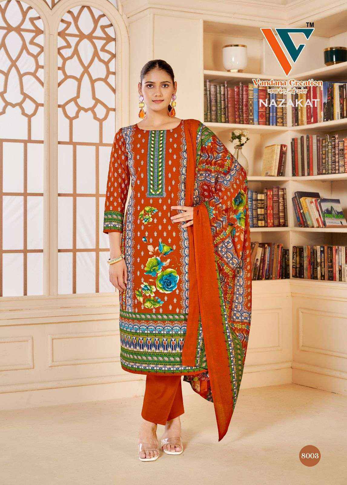 Vandana Creation Nazakat Vol-8 Cotton Dress Material (8 pcs Catalogue)