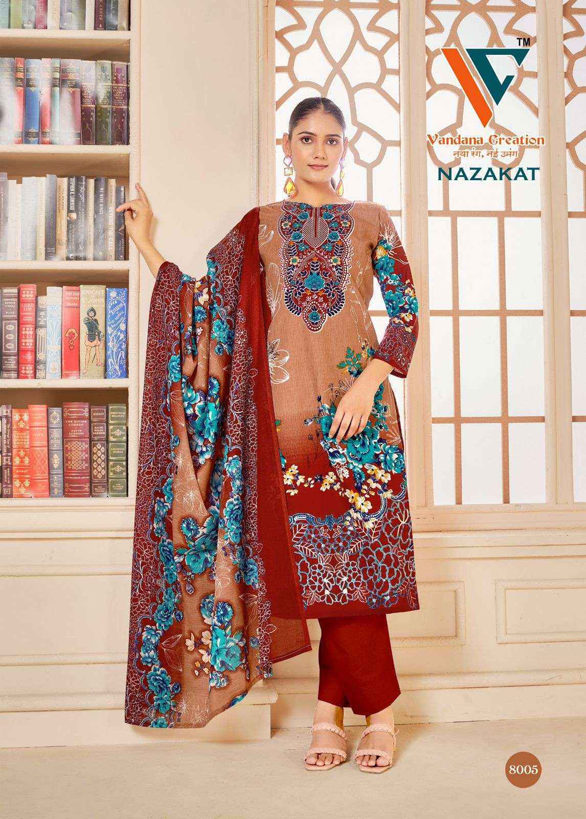 Vandana Creation Nazakat Vol-8 Cotton Dress Material (8 pcs Catalogue)