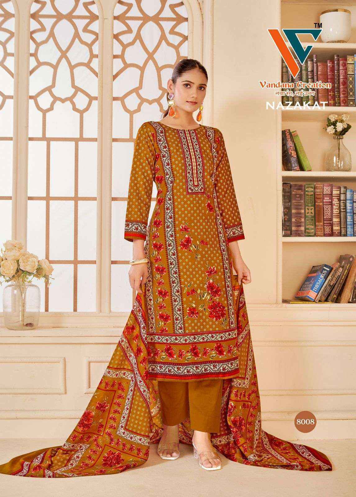 Vandana Creation Nazakat Vol-8 Cotton Dress Material (8 pcs Catalogue)