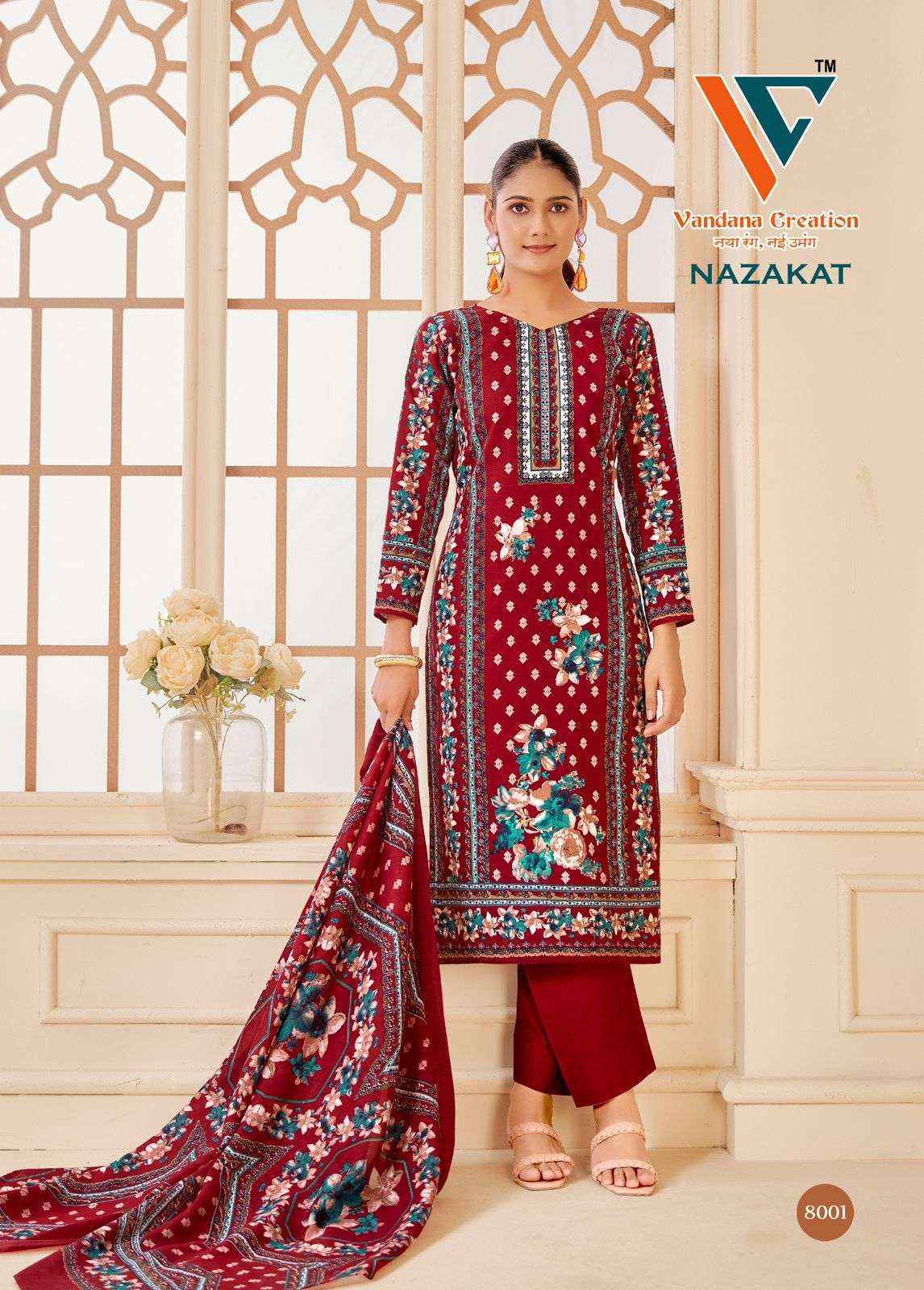 Vandana Creation Nazakat Vol-8 Cotton Dress Material (8 pcs Catalogue)