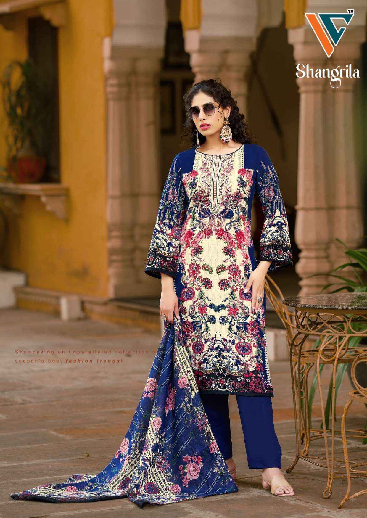 Vandana‎ Creation Shangrila‎‎ Vol-1 Rayon Dress Material (8 pcs Catalogue)