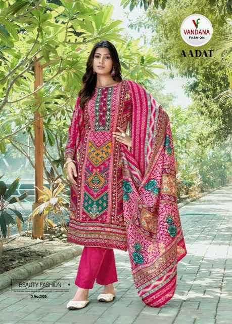 Vandana Fashion Aadat Vol-2 Viscouse Rayon Dress Material (6 pcs Catalogue)