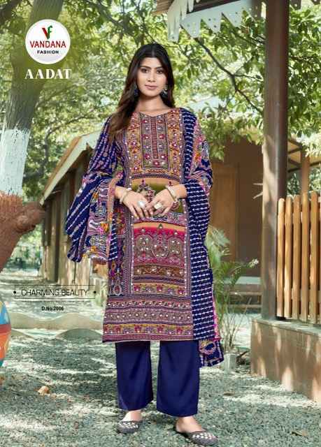 Vandana Fashion Aadat Vol-2 Viscouse Rayon Dress Material (6 pcs Catalogue)