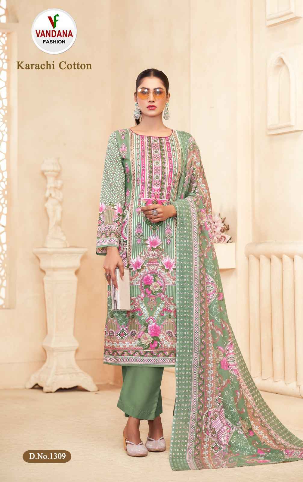 Vandana Fashion Karachi Cotton Vol 13 Cotton Dress Material 10 pcs Catalogue