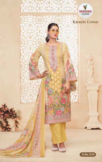 Vandana Fashion Karachi Cotton Vol 13 Cotton Dress Material 10 pcs Catalogue
