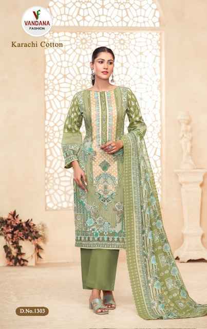 Vandana Fashion Karachi Cotton Vol 13 Cotton Dress Material 10 pcs Catalogue