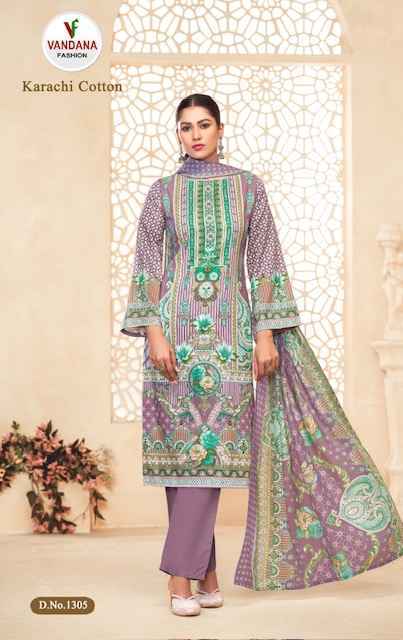 Vandana Fashion Karachi Cotton Vol 13 Cotton Dress Material 10 pcs Catalogue