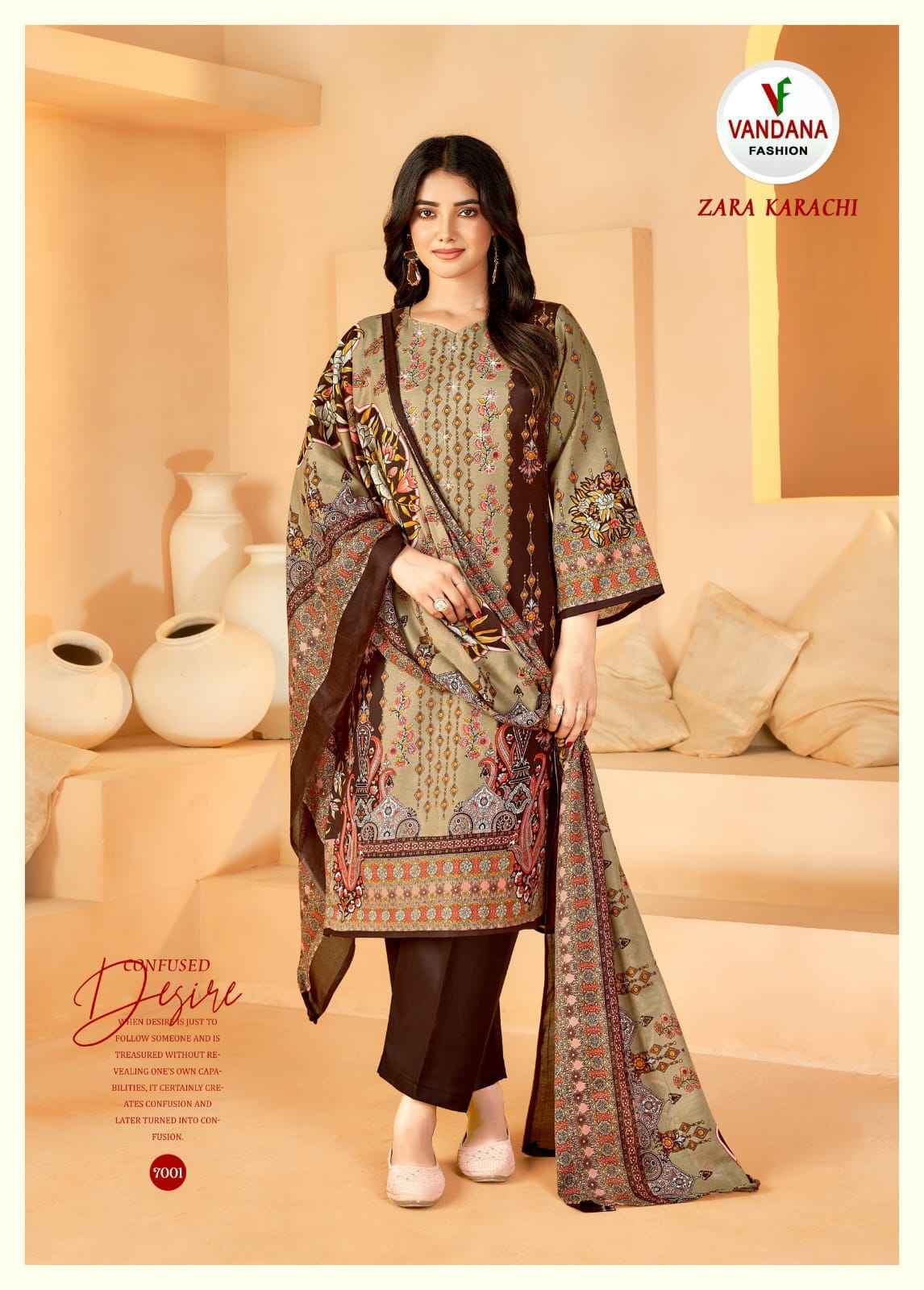 Vandana Fashion Zara Karachi Vol 7 Cotton Dress Material 8 pcs Catalogue