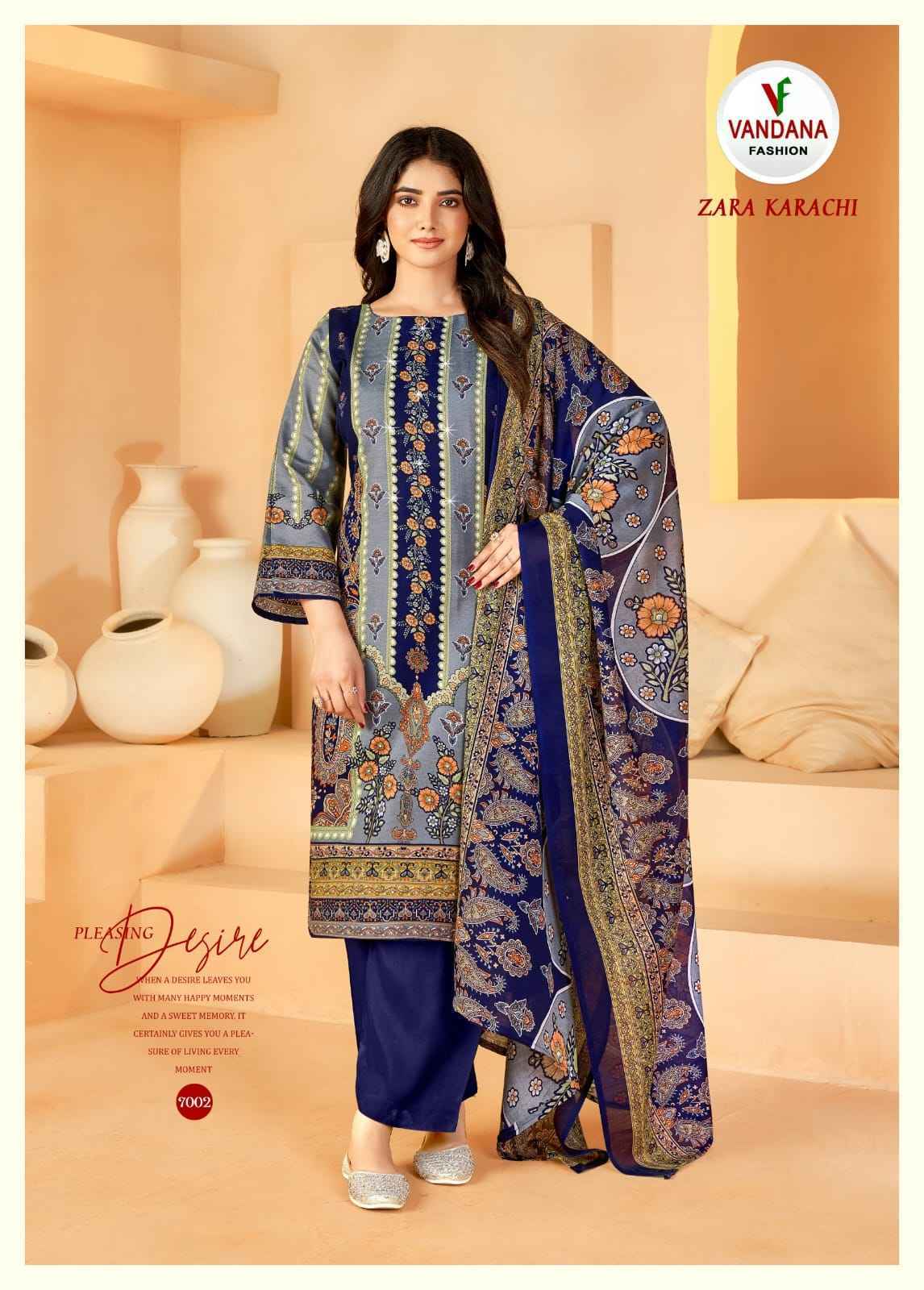 Vandana Fashion Zara Karachi Vol 7 Cotton Dress Material 8 pcs Catalogue