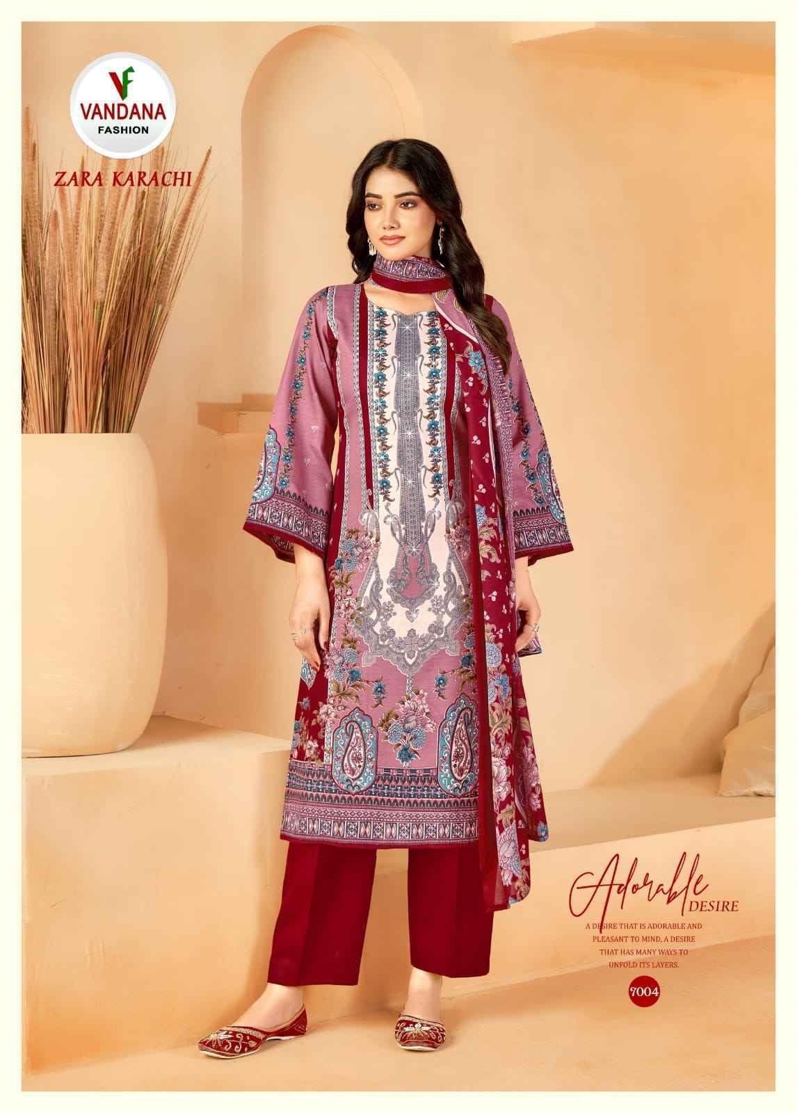 Vandana Fashion Zara Karachi Vol 7 Cotton Dress Material 8 pcs Catalogue