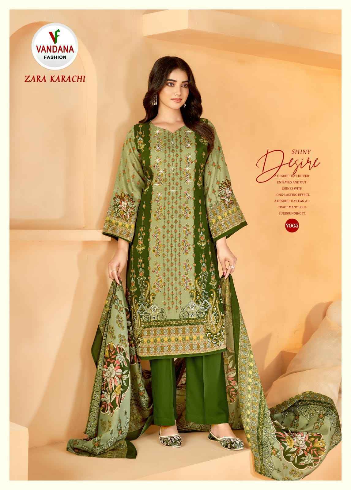 Vandana Fashion Zara Karachi Vol 7 Cotton Dress Material 8 pcs Catalogue