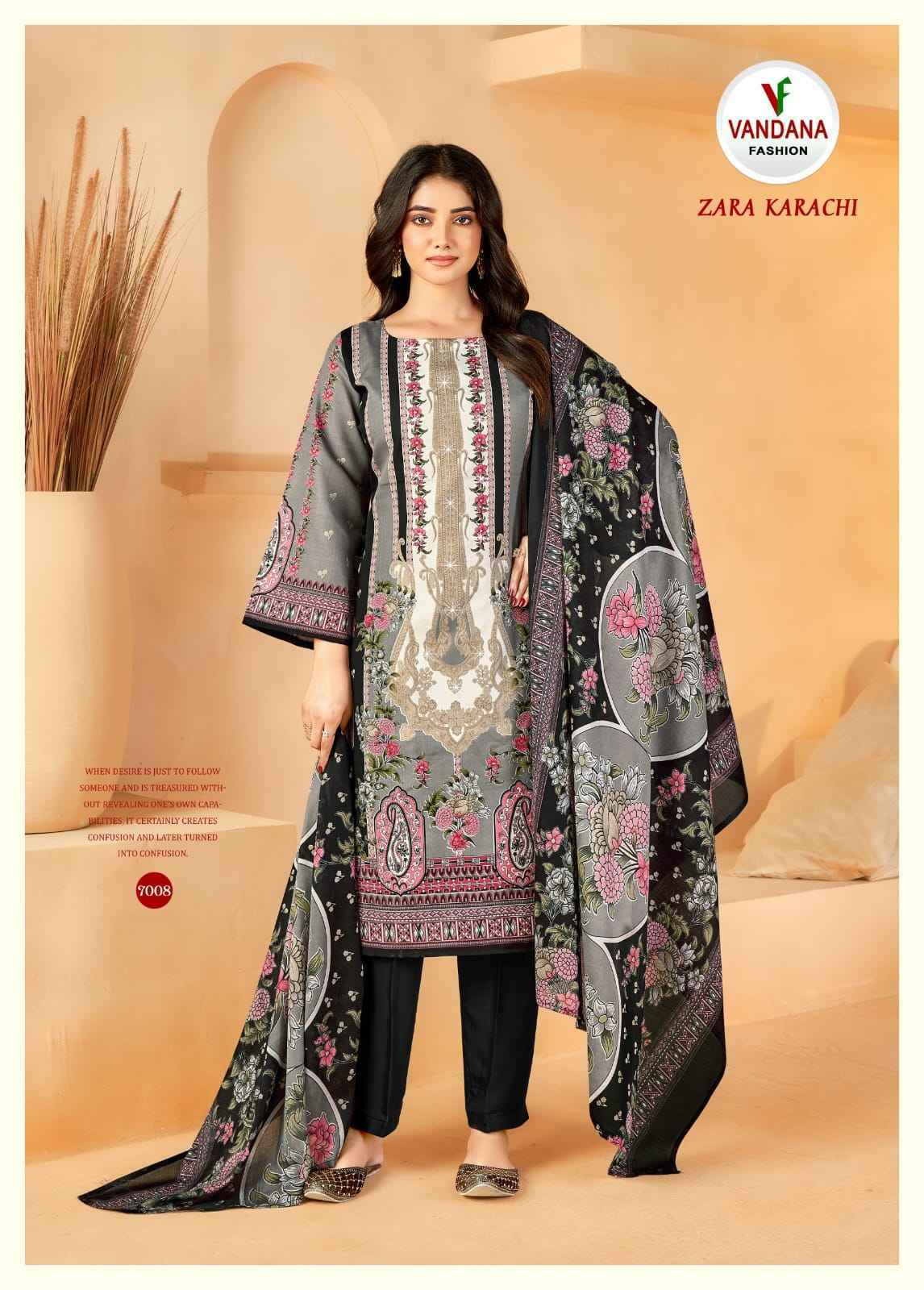 Vandana Fashion Zara Karachi Vol 7 Cotton Dress Material 8 pcs Catalogue
