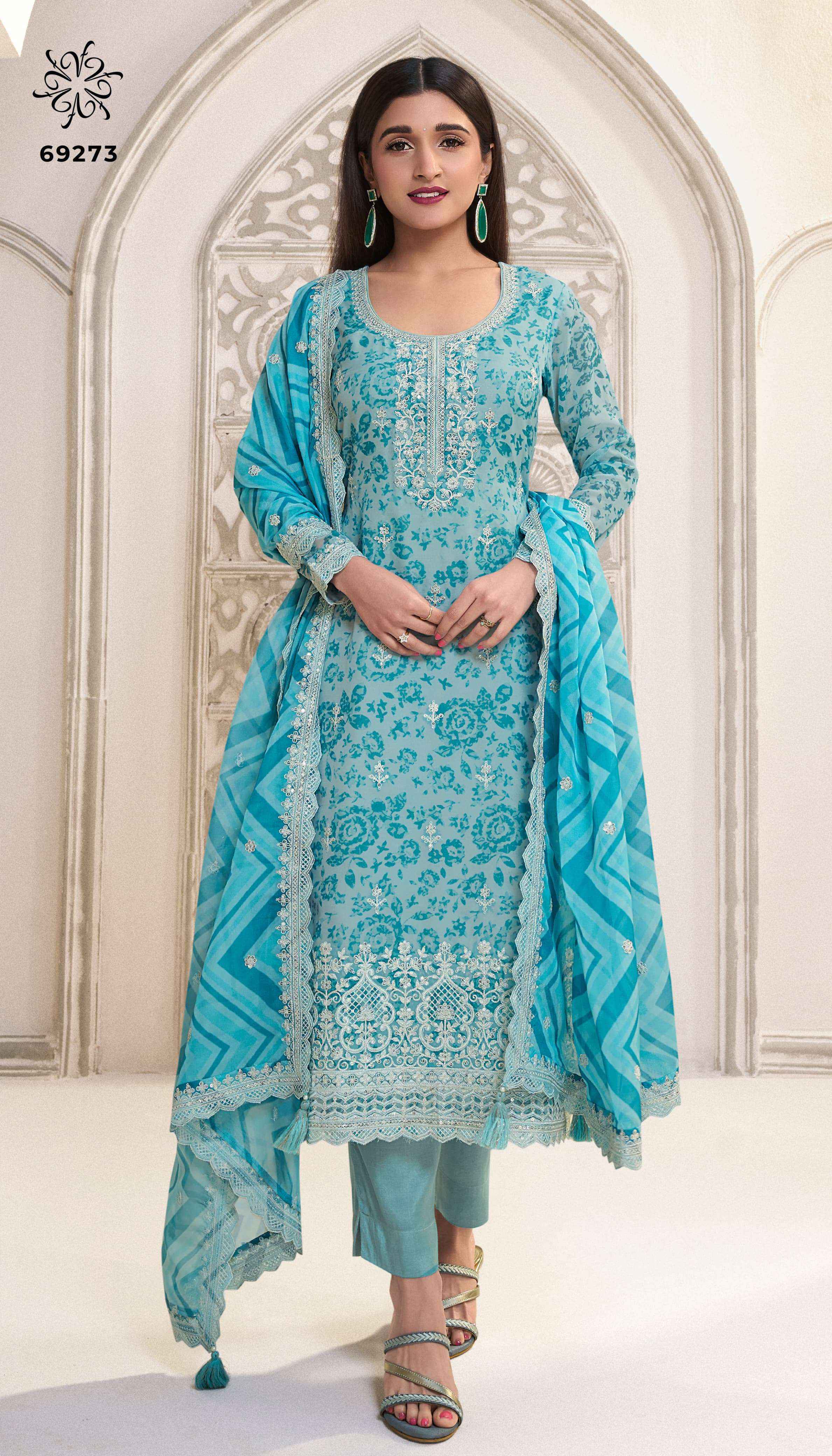 Vinay Fashion Kuleesh Sparsh Organza Dress Material 6 pcs Catalogue