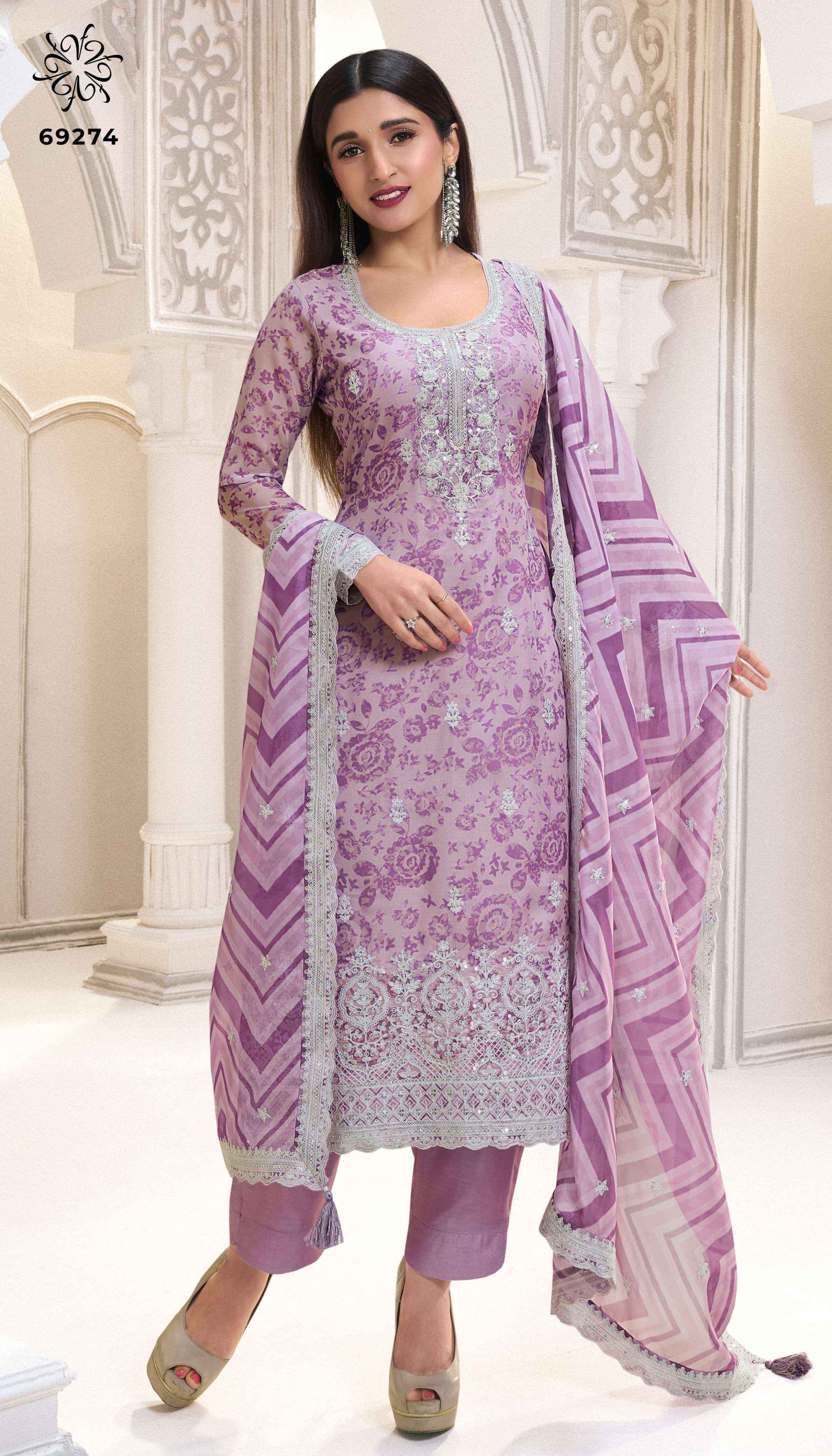 Vinay Fashion Kuleesh Sparsh Organza Dress Material 6 pcs Catalogue