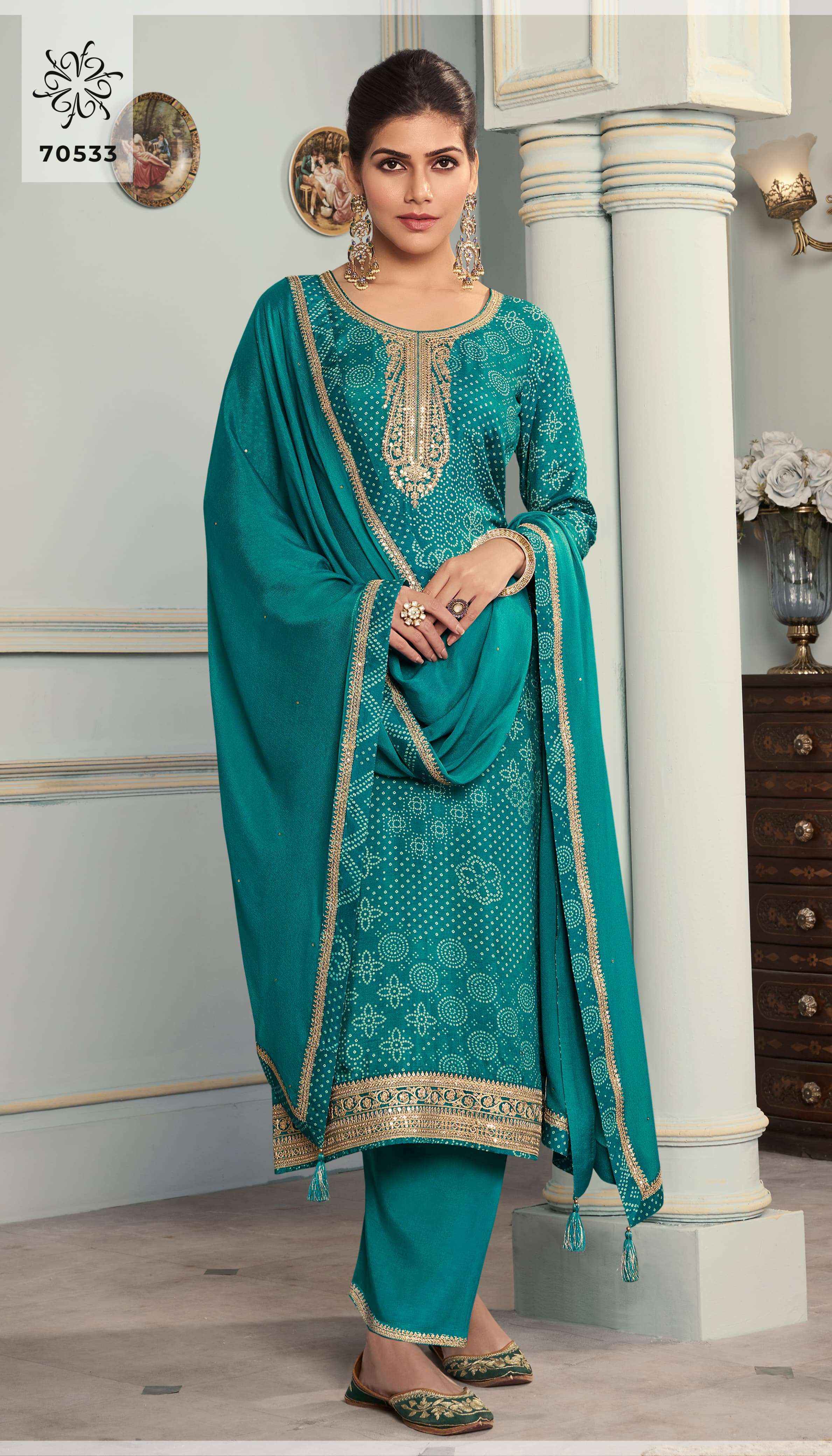 Vinay Fashion Kuleesh Stuti Silk Dress Material (4 pcs Catalogue)