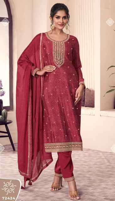 Vinay Kuleesh Pahal Vol-4 Chinon Dress Material (4 pcs Catalogue)