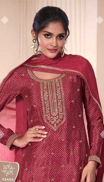 Vinay Kuleesh Pahal Vol-4 Chinon Dress Material (4 pcs Catalogue)