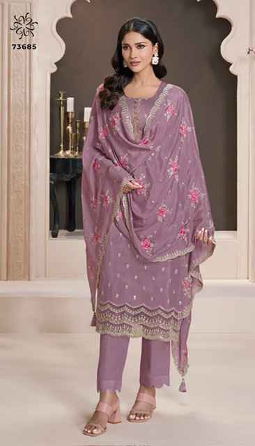 Vinay Kuleesh Zarkan Moonga Silk Dress Material 5 pcs Catalogue