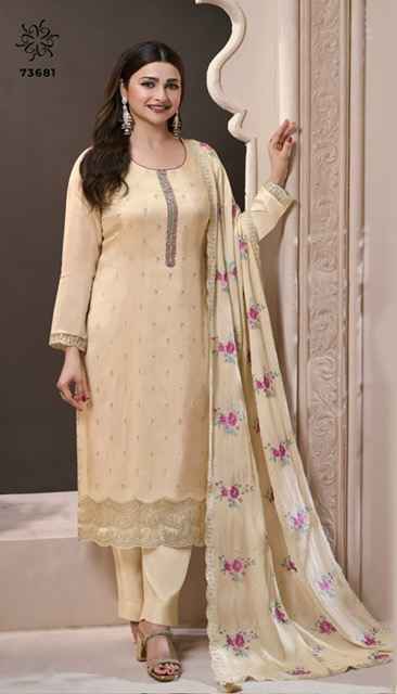 Vinay Kuleesh Zarkan Moonga Silk Dress Material 5 pcs Catalogue