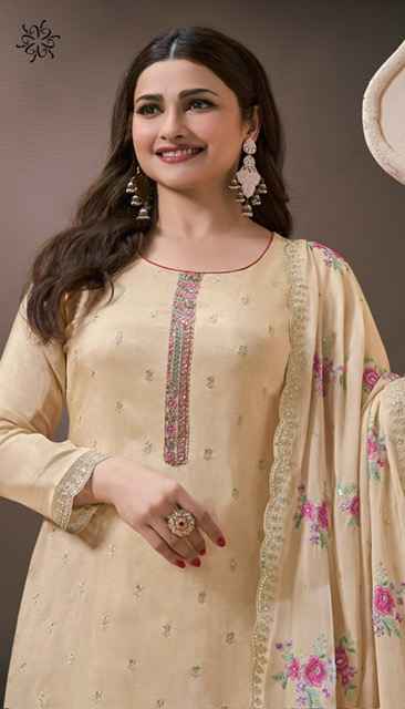 Vinay Kuleesh Zarkan Moonga Silk Dress Material 5 pcs Catalogue