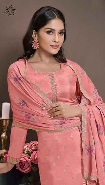 Vinay Kuleesh Zarkan Moonga Silk Dress Material 5 pcs Catalogue