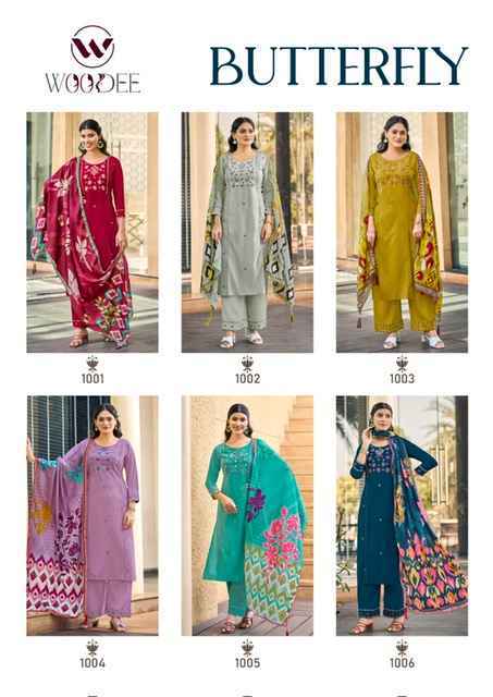 Woodee Butterfly Rayon Kurti Combo 6 pcs Catalogue