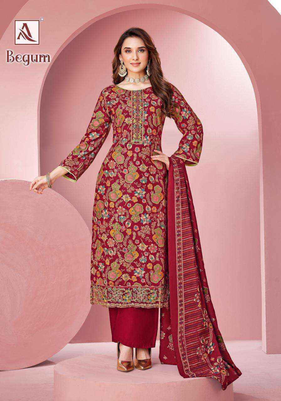 Alok Begum Viscose Rayon Dress Material 6 pcs Catalogue