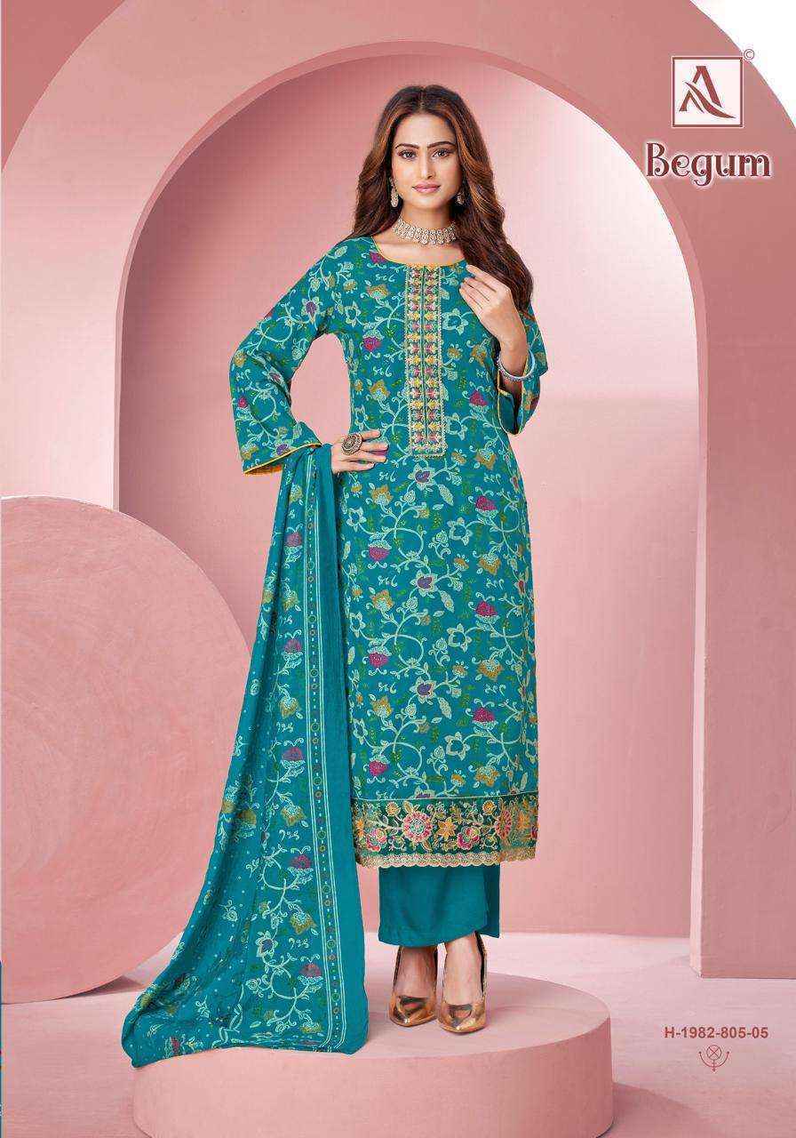 Alok Begum Viscose Rayon Dress Material 6 pcs Catalogue
