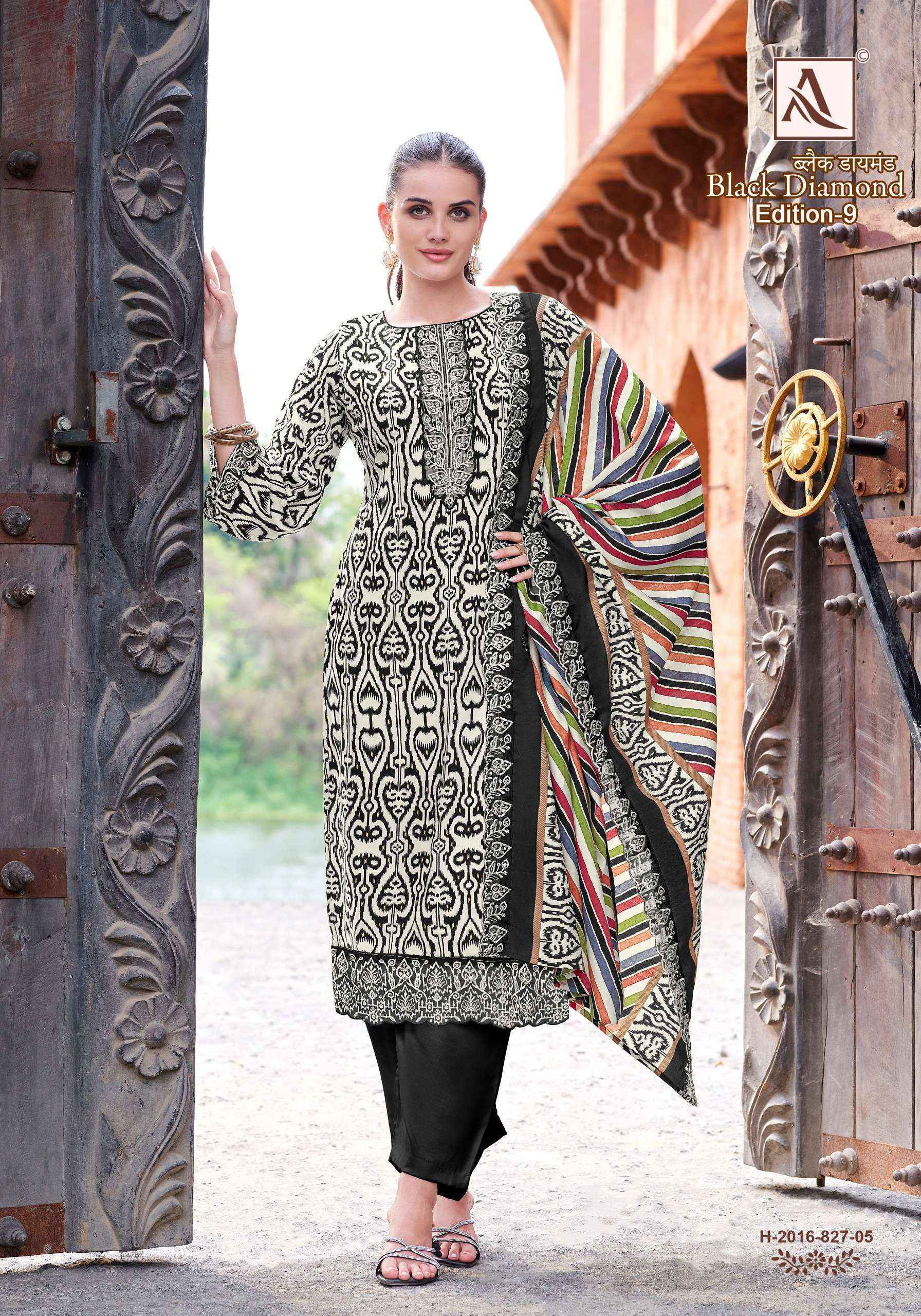 Alok Black Diamond Edition-9 Rayon Dress Material (6 pcs Catalogue)