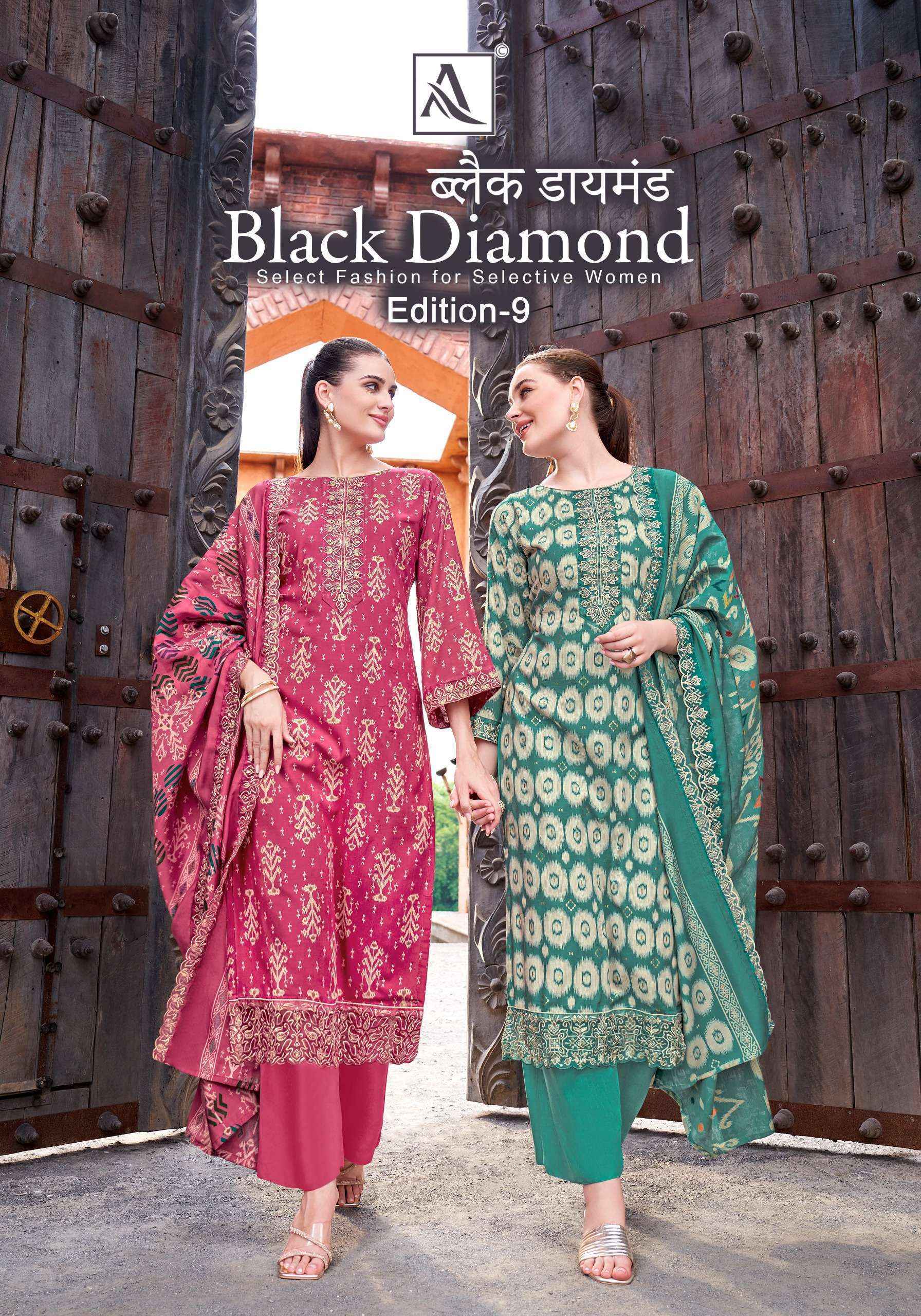 Alok Black Diamond Edition-9 Rayon Dress Material (6 pcs Catalogue)
