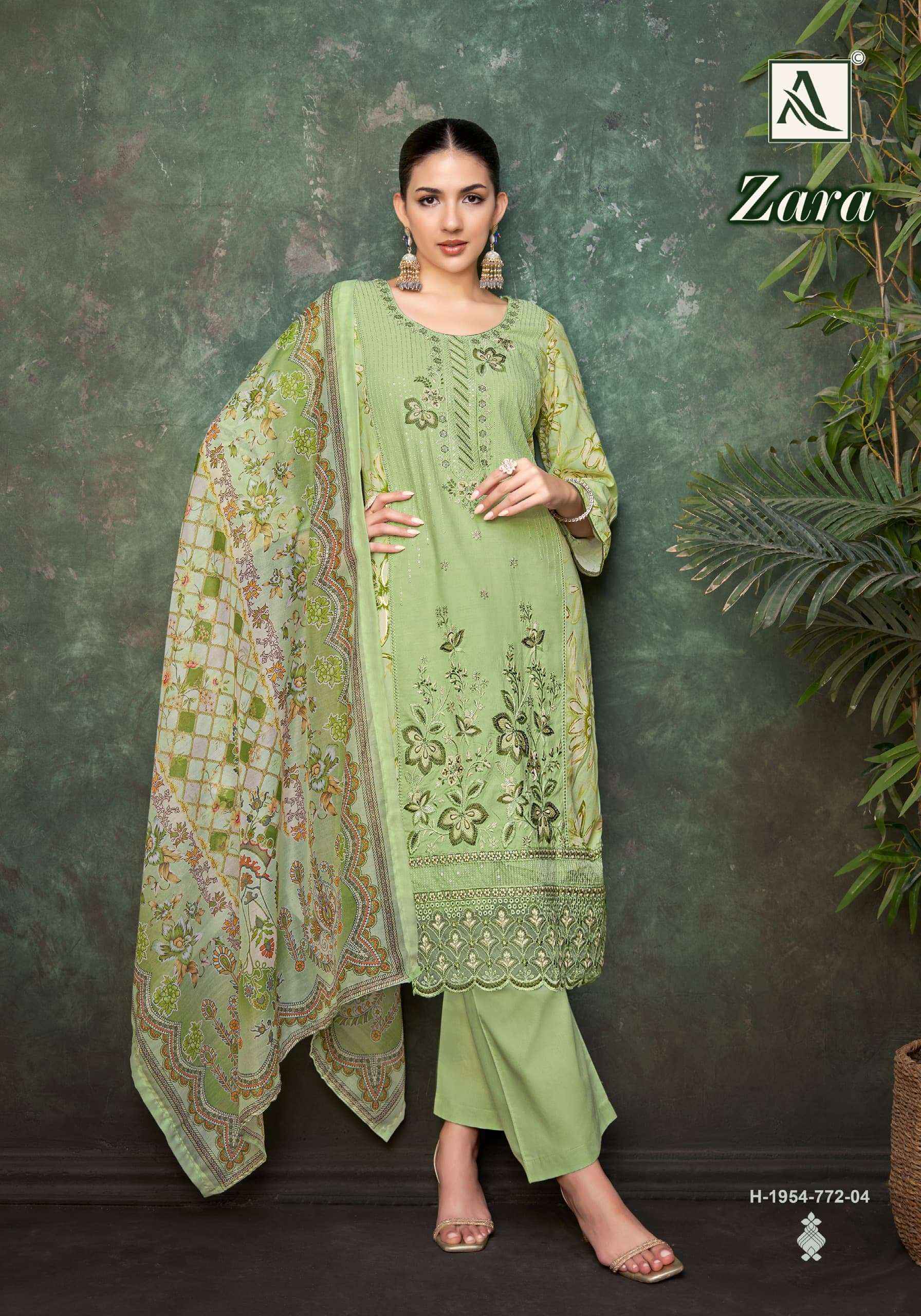 Alok Zara Viscose Dress Material 4 pcs Catalogue