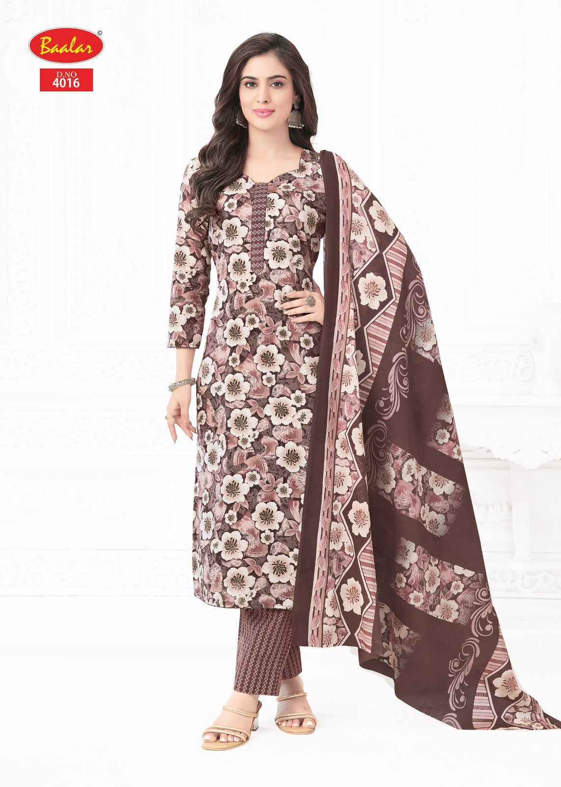 Baalar Pashmina Vol-4 Lawn Cotton Dress Material (18 pcs Catalogue)