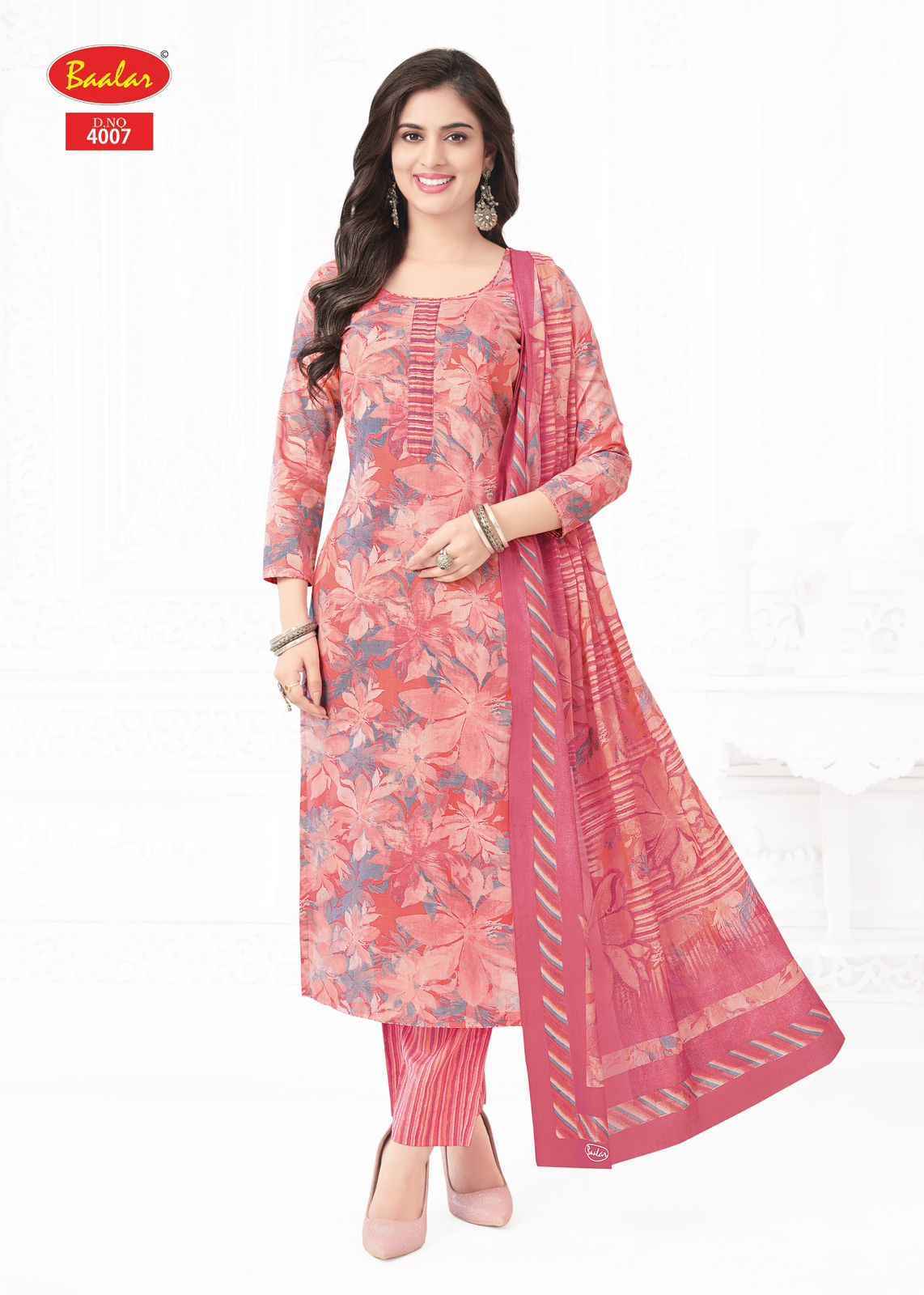Baalar Pashmina Vol-4 Lawn Cotton Dress Material (18 pcs Catalogue)