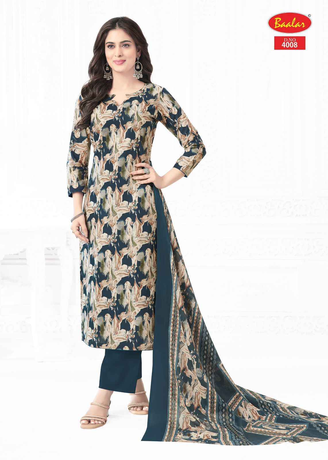 Baalar Pashmina Vol-4 Lawn Cotton Dress Material (18 pcs Catalogue)