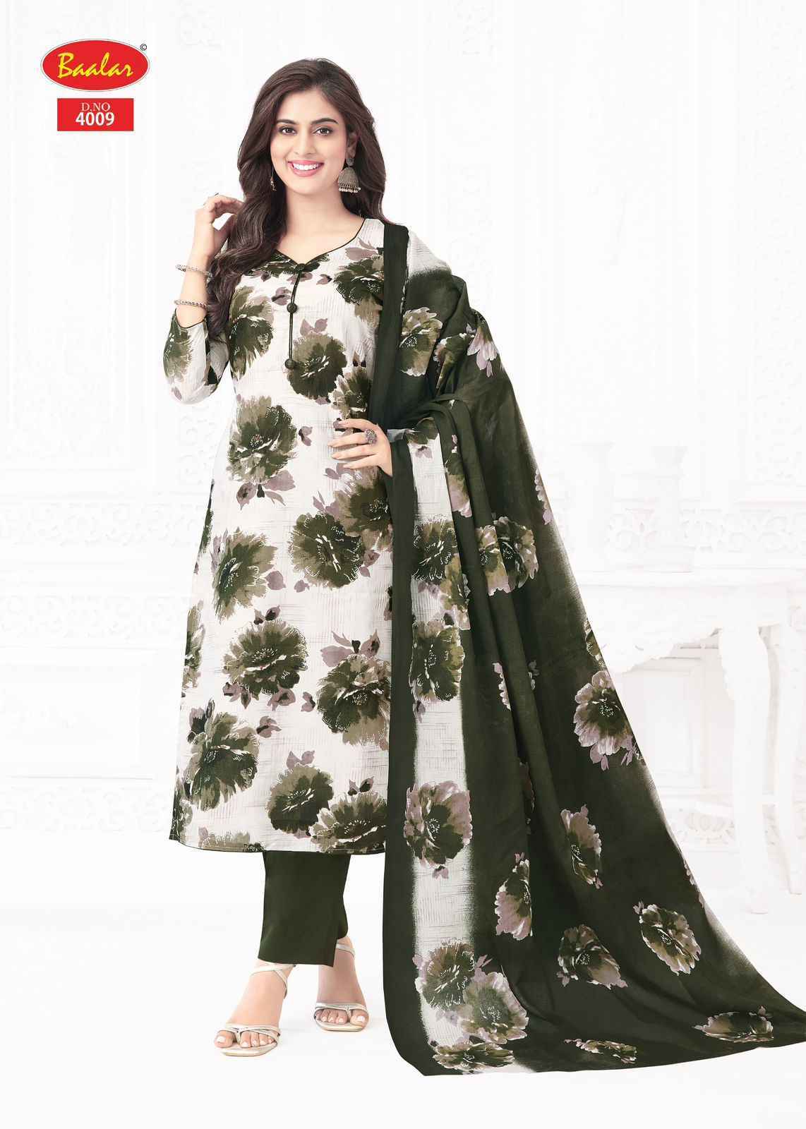 Baalar Pashmina Vol-4 Lawn Cotton Dress Material (18 pcs Catalogue)